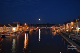 Weymouth harbour at night